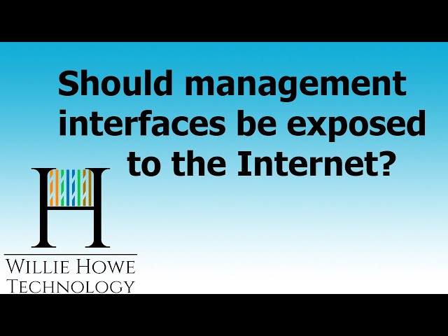 Should we expose device management interfaces to the Internet?
