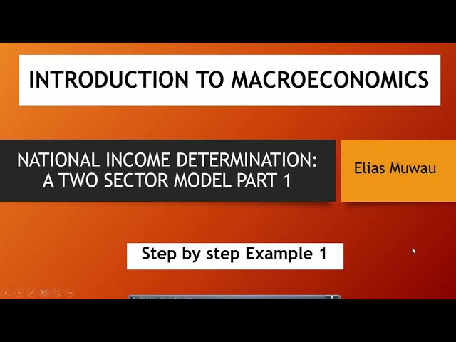 NATIONAL INCOME: TWO SECTOR MODEL PART 1