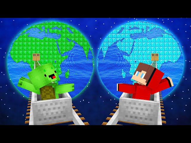 Mikey and JJ Found Road To EMERALD and DIAMOND Planets in Minecraft (Maizen)