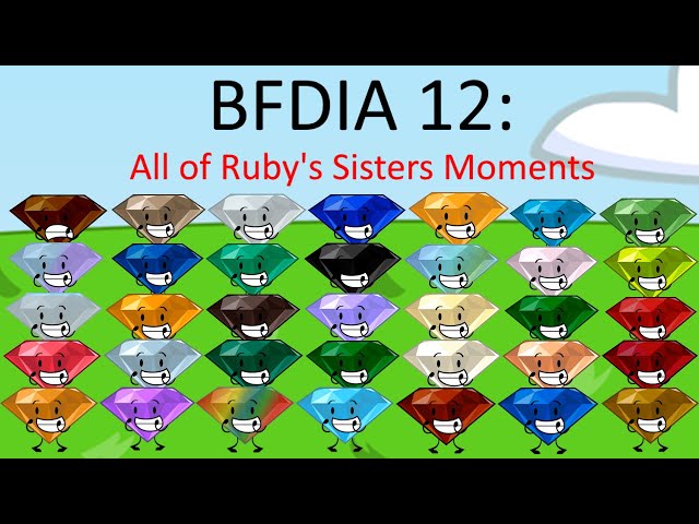 BFDIA 12: All of Ruby's Sisters Moments
