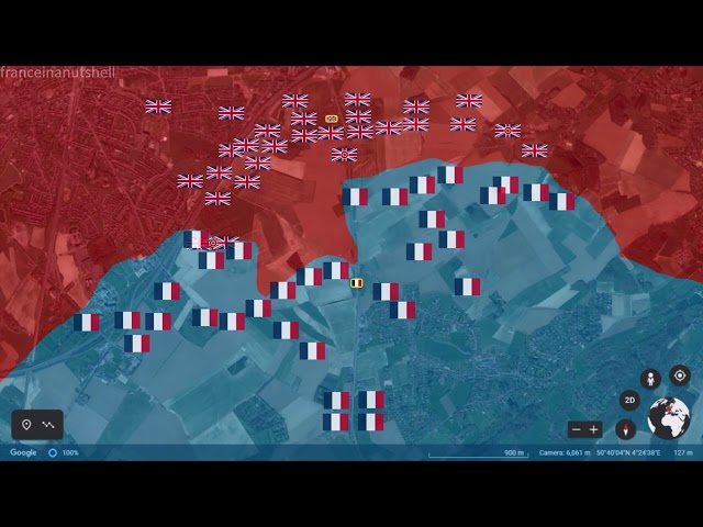 Battle of Waterloo in 50 seconds using Google Earth