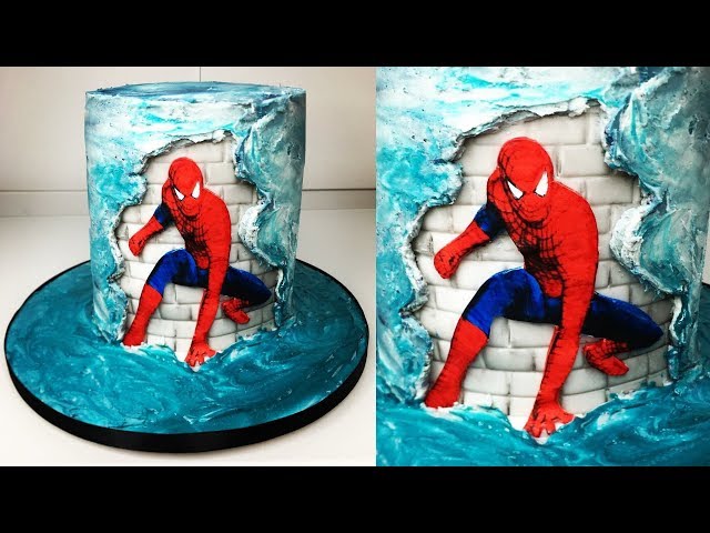 Cake decorating tutorials | Spider-man fault line cake | Sugarella Sweets