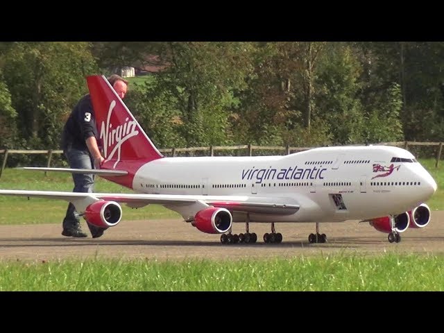 Boeing 747-400 Virgin Atlantic Huge RC turbine model Airliner