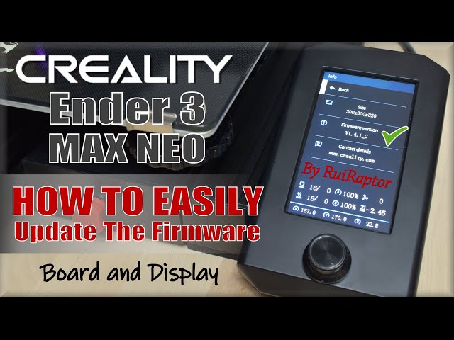 Creality ENDER 3 MAX NEO - How To Update The FIRMWARE (Board & Display)