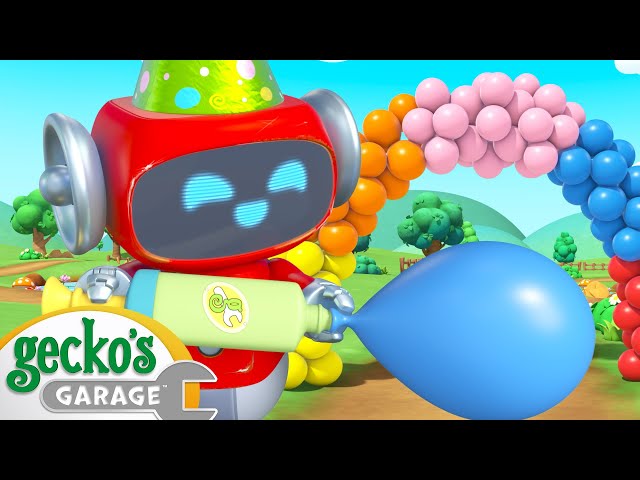 Balloon Race | Gecko's Garage | Cartoons For Kids | Toddler Fun Learning