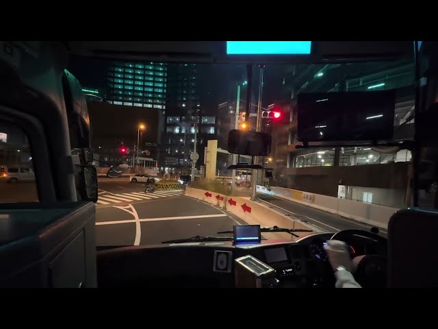Bus drive in Osaka Japan