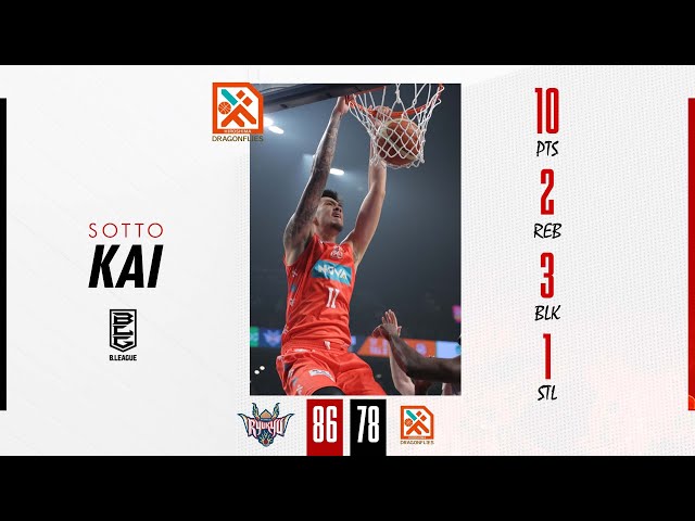 Kai Sotto scores 10 points in his B.LEAGUE Debut against Ryukyu Golden Kings｜8 March 2023