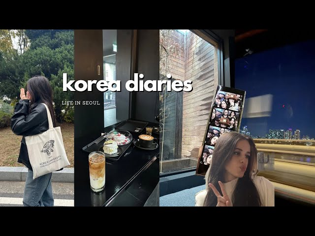 KOREA VLOG💌: kbbq, han river, Itaewon, class dinner, cute cafes, noraebang