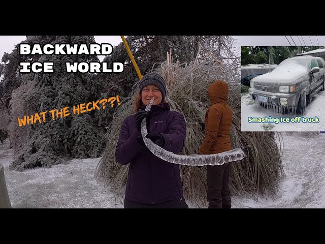 In Reverse! Using my hammer I'm recoating my truck with thick ice! plus others ice videos. ASMR