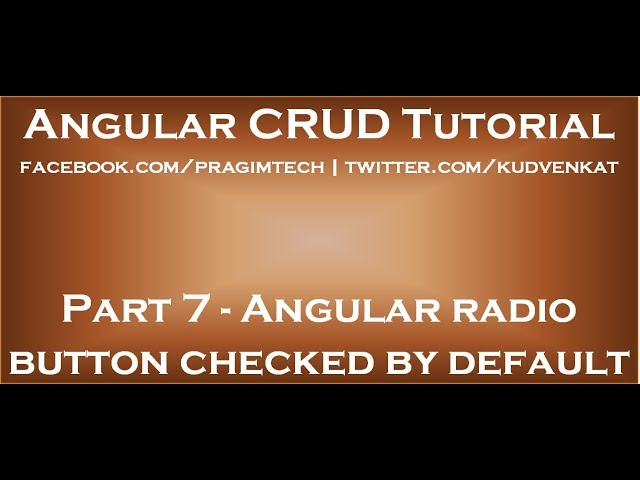 Angular radio button checked by default