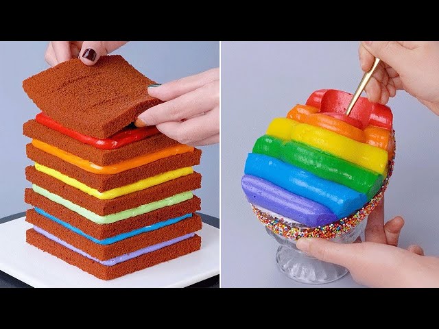 Top 100+ Creative Rainbow Chocolate Cake Ideas | So Yummy Colorful Cake Tutorials