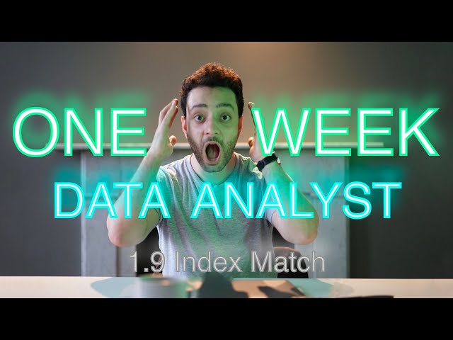 Become a Data Analyst In ONE WEEK (1.9 Excel Formulas | Index Match)