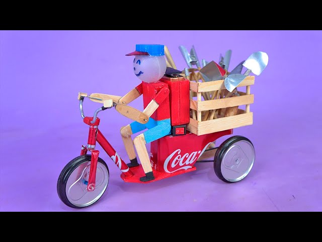 Amazing Mini DIY Toy Motocycle Builder made with Drink Cans