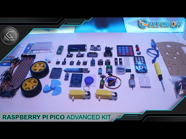 Elecrow Raspberry Pi Pico Advanced Kit with 32 Modules and 32 Projects Lessons