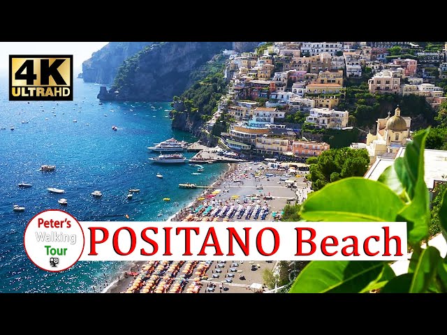 Positano ❤️ Beach Italy Walking Tour 4k/50fps ❤️