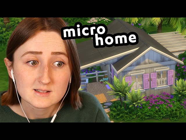 building the tiniest house possible for my sim