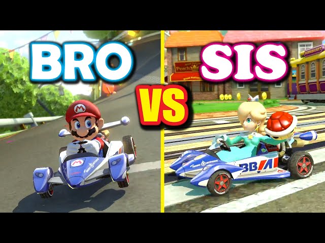 Mario Kart 8 Deluxe: Brother vs Sister!! (Her First Time Playing!)