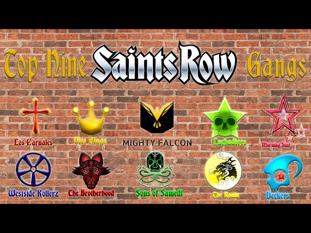 Top Nine Saints Row Gangs