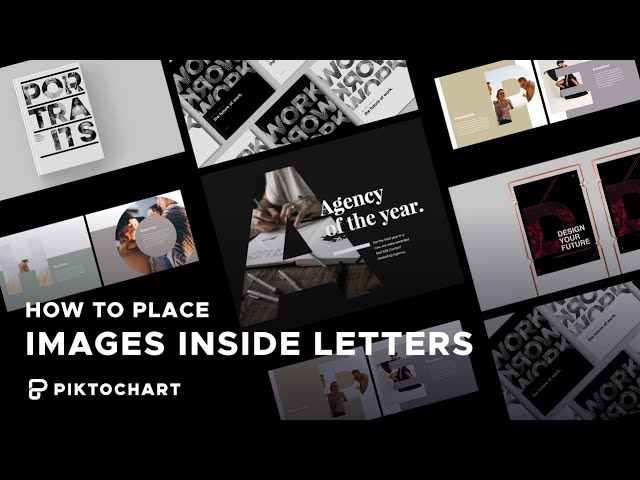 How to Place Images Inside Letters in Piktochart | Tutorial