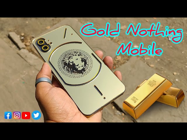 Most Expensive Nothing Phone 1 (Trending Golden Panel Mobile) Mobile Skin Kese Lgaye (Light Wala)