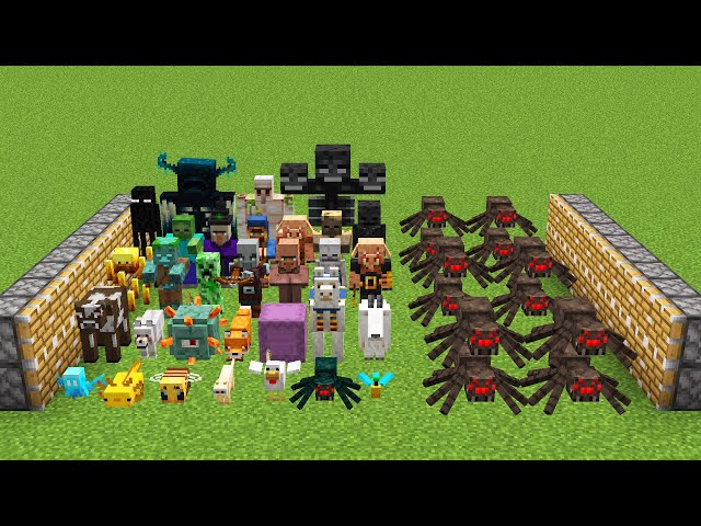 all mobs and x999 spiders combined