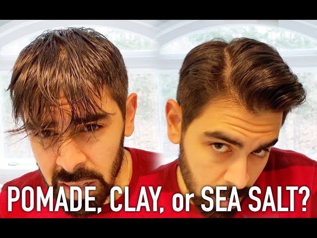 Testing Pomade, Clay, and Sea Salt Spray on my Hair