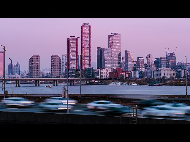Relaxing Chillout Music and Seoul Night View | Lofi Jazz Hiphop Playlist 4K HDR