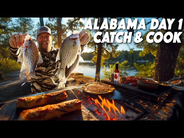 Alabama Catch & Cook Savory Crappie Crepes - Adventure Day 1 | The Coosa River