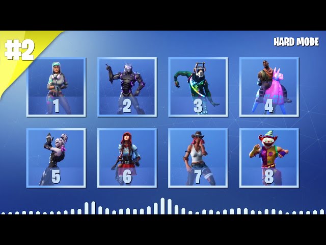 GUESS THE FORTNITE DANCE BY ITS MUSIC - PART 2 - HARD MODE | tusadivi