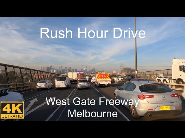 West Gate Freeway Rush Hour | Melbourne Australia | 4K UHD