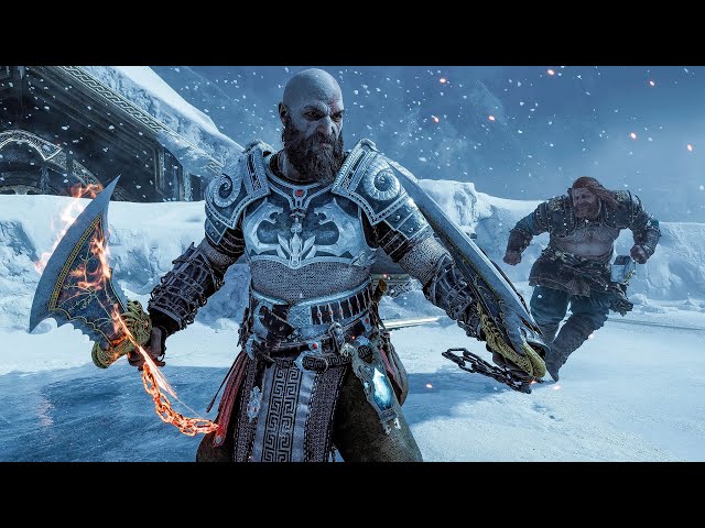 God of War Ragnarok - MAX LEVEL ZEUS Build Kratos Vs Thor (NO DAMAGE / GMGOW) 4K PS5