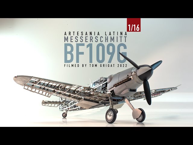 Famous ME-BF 109G - stopmotion assembling of Artesania Latina's 1/16 metal stripped model
