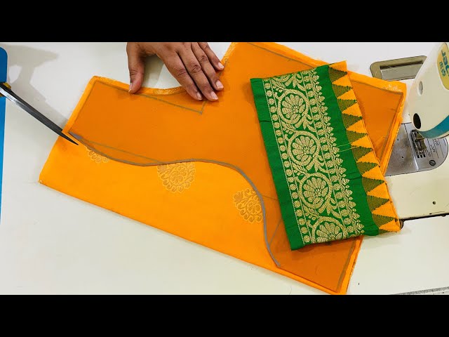 Paithani Saree Blouse Design Cutting & stitching Blouse Back Neck Design | Silk Saree Blouse Design