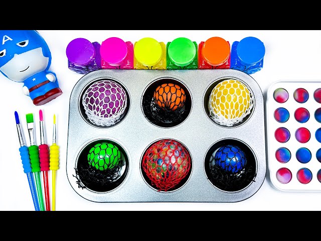 ASMR Slime Video l How To Make Rainbow Hearts Lollipops With Fruit Slime | Best Cutting Satisfying