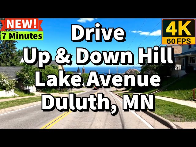 Drive Duluth - Lake Avenue Hill | 4K Driving Duluth, Minnesota Tour