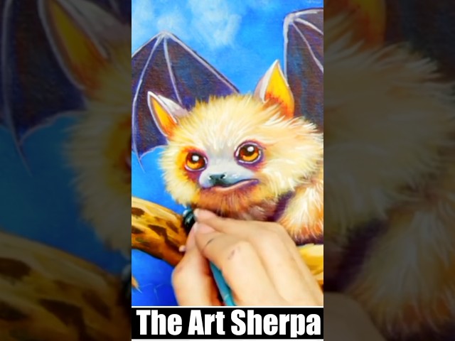 Watch This Bat-Fox Come ALIVE! 🦊✨🎨 | You Won't Believe the Ending  #art #painting #theartsherpa