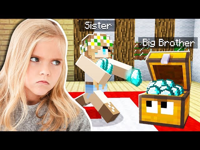 5 Ways to STEAL my SISTER'S DIAMONDS in Minecraft!