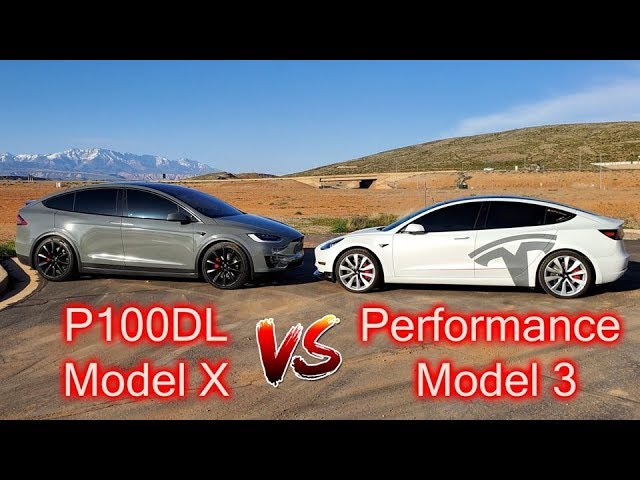 Model 3 beats Model X P100DL in 0-60; with new update!