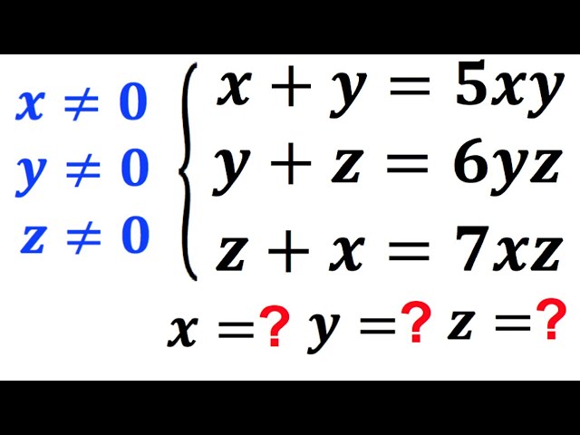 Math Olympiad Question | Learn How to Solve the System of Equations Fast | Math Olympiad Preparation