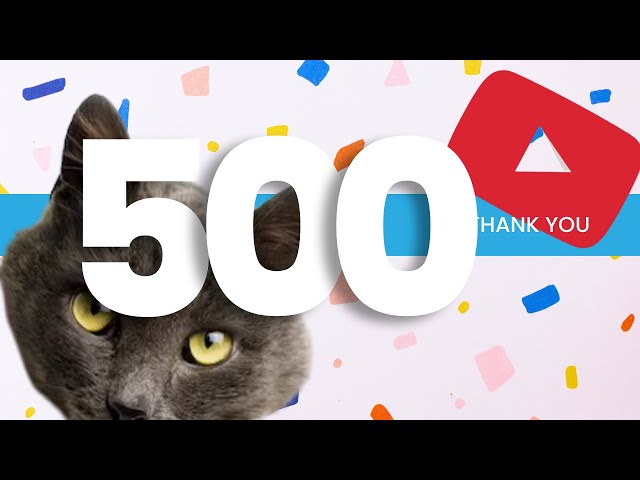 500 SUBSCRIBERS, and yet the cat is still not amused
