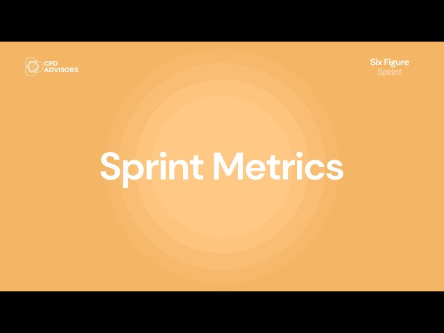 Success Metrics for the Six Figure Sprint - L1