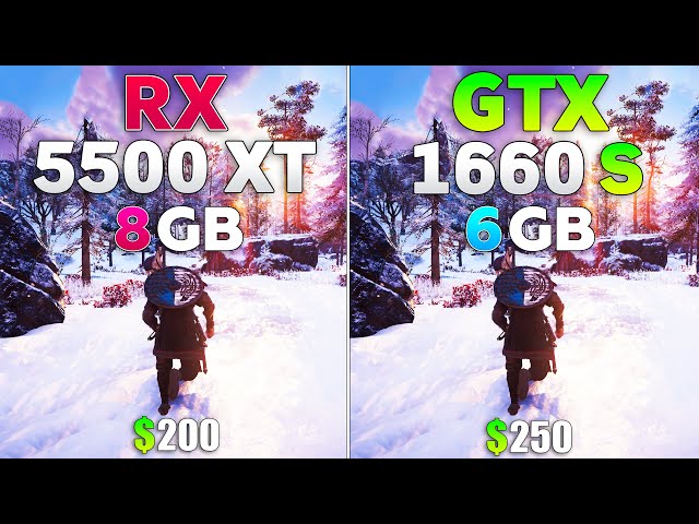 GTX 1660 SUPER vs RX 5500 XT - Test in 8 Games