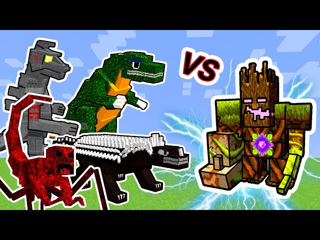 Jungle Abomination Vs. Gojicraft Monsters in Minecraft