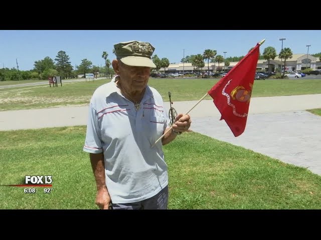 Thief steals U.S. Marine statue from elderly Florida veteran