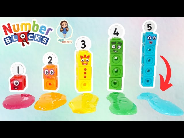 NUMBERBLOCKS TOYS Mathlink Cubes 1-5 | Learn Colors for Toddlers With Slime | Kids Educational Toys