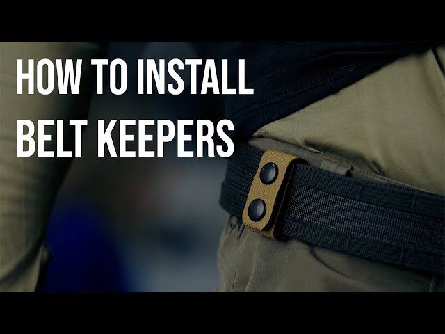 How To Install Blue Alpha Belt Keepers