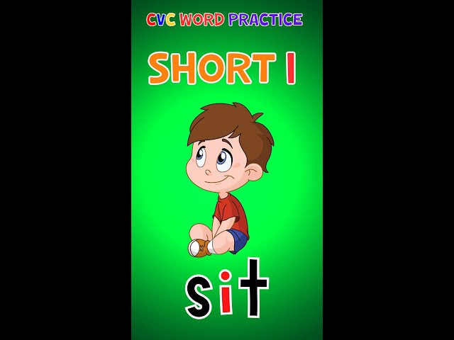 CVC Words - Short 'I' | Talking Flashcards For Kids  #shorti #cvci #cvcwords #kids #children #cvc