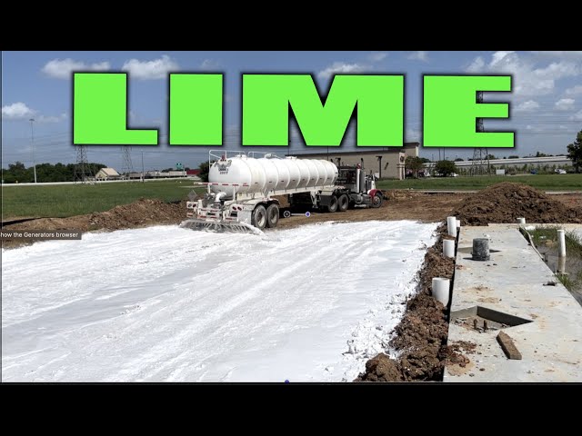 How to Lime a Parking lot before placing the Concrete