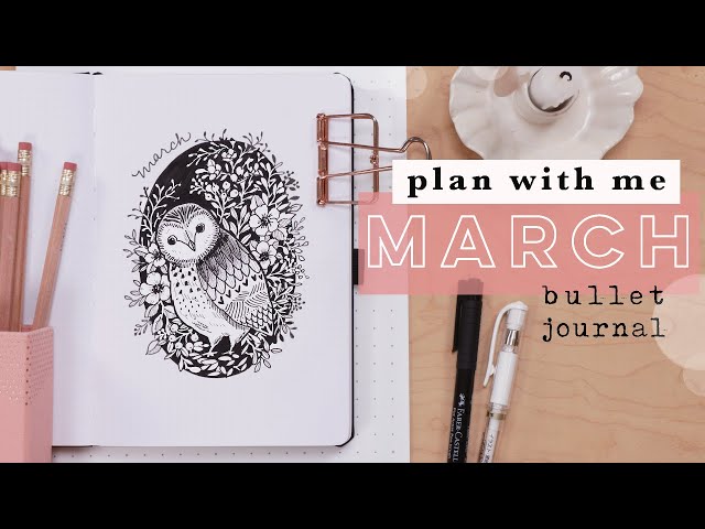 OWL FOLKLORE Bullet Journal | March 2023 Plan With Me