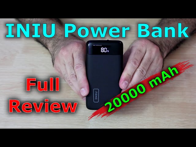 INIU Power Bank 20000mAH B1 B5 full review & unboxing